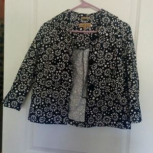 Notations petite jacket | Medium | black & white| button down